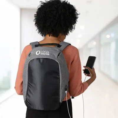 Mochila Anti Furto Usb Personalizada