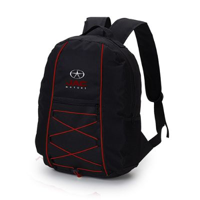 Mochila com porta notebook com detalhes vermelho
