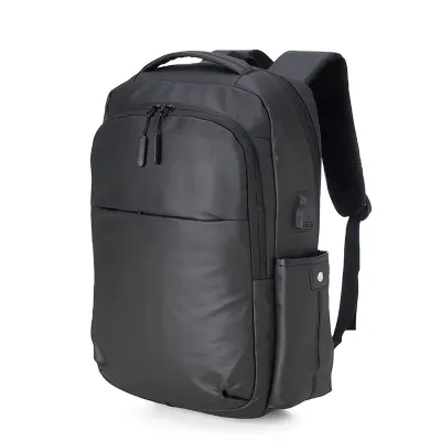 Mochila Couro Sintetico Usb 20 Litros