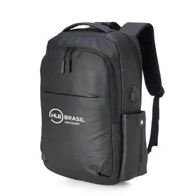 Mochila de Couro Sintetico Usb 20l Personalizada