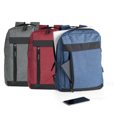 Mochila de Nylon Usb 21l Dois Compartimentos