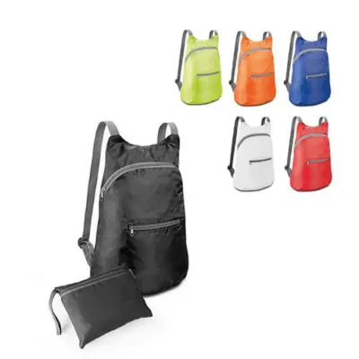 Mochila dobrável 210D ripstop com bolso frontal