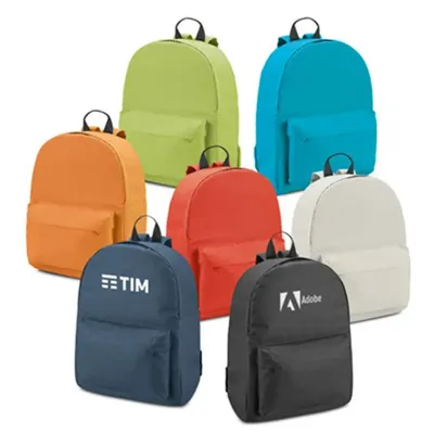 Mochila em 600D com bolso frontal com zíper