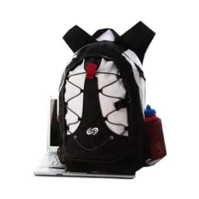 Mochila em Poliester 600 Divisoria Frontal Bolsos Laterais em Tela Alca em v Nas Costas Espumadas