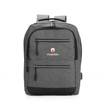 Mochila em tecido Oxford impermeável cinza