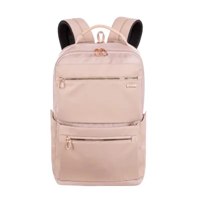 Mochila Grande 2 Compartimentos Notebook 15 Sestini Elegance Bege - Nude