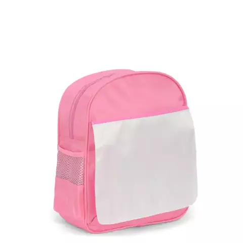 Mochila Infantil de Poliéster para Sublimação 27,5x31,5 - Rosa Bebê