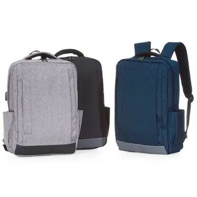 Mochila Nylon: cinza, preta e azul