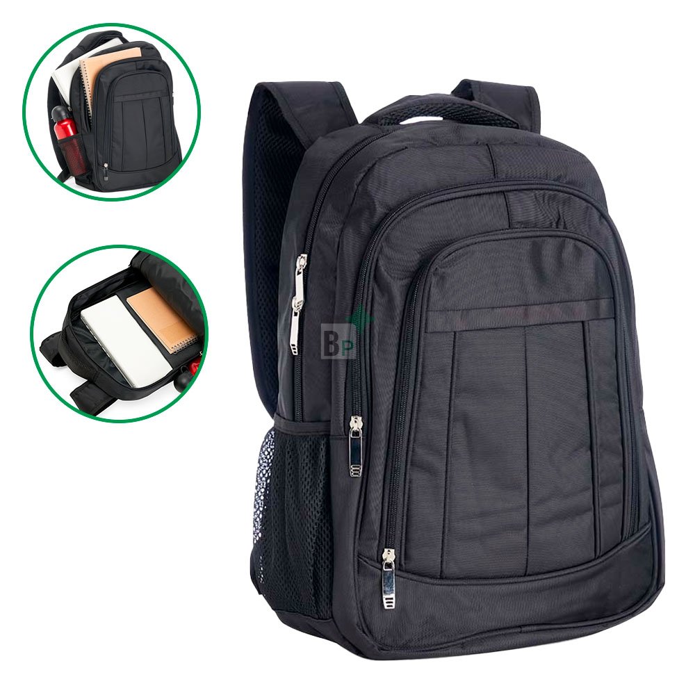 Mochila Poliéster 26L Preto Personalizado