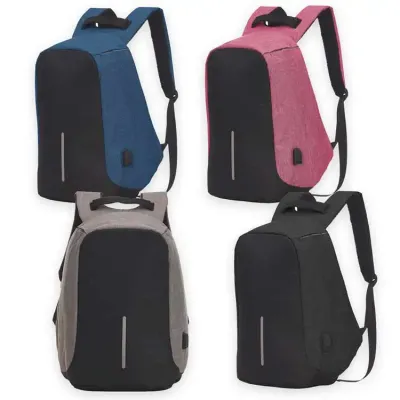 Mochila Poliester Anti Furto Usb