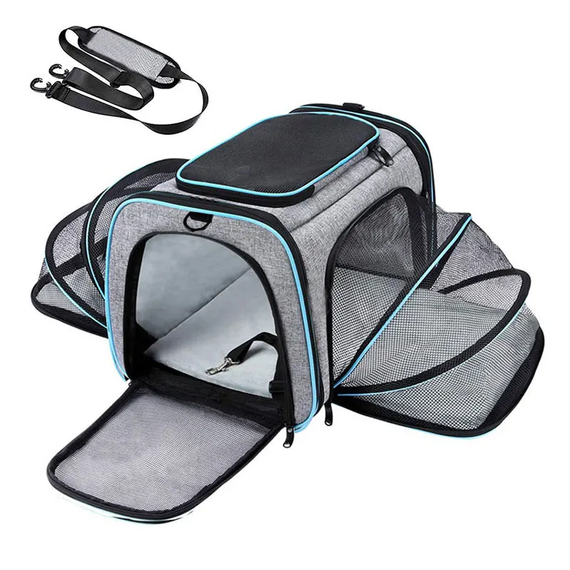 Mochila Portátil Respirável para Transporte de Pets, Dobrável e Ideal para Viagens com Gatos e Cães