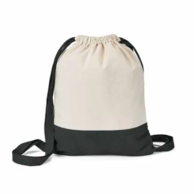 Mochila Saco de Algodao Duas Cores 100 Personalizada