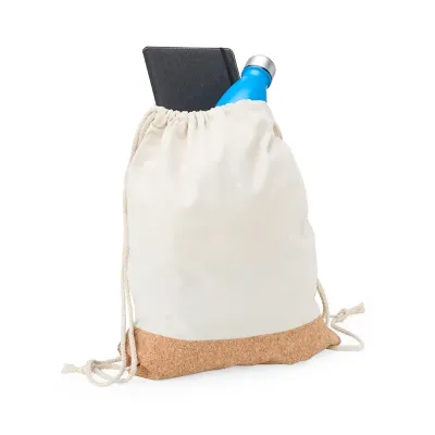 Mochila Saco de Lona e Cortica