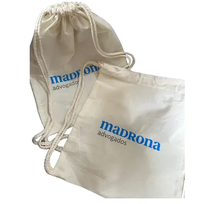 Mochila Saco em Algodao Personalizada