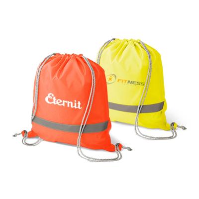 Mochila Saco em Nylon 210 Com Faixa Refletiva Personalizada