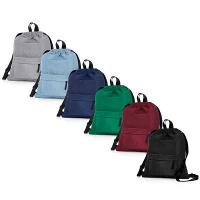 Mochila saco em poliéster com detalhes em nylon