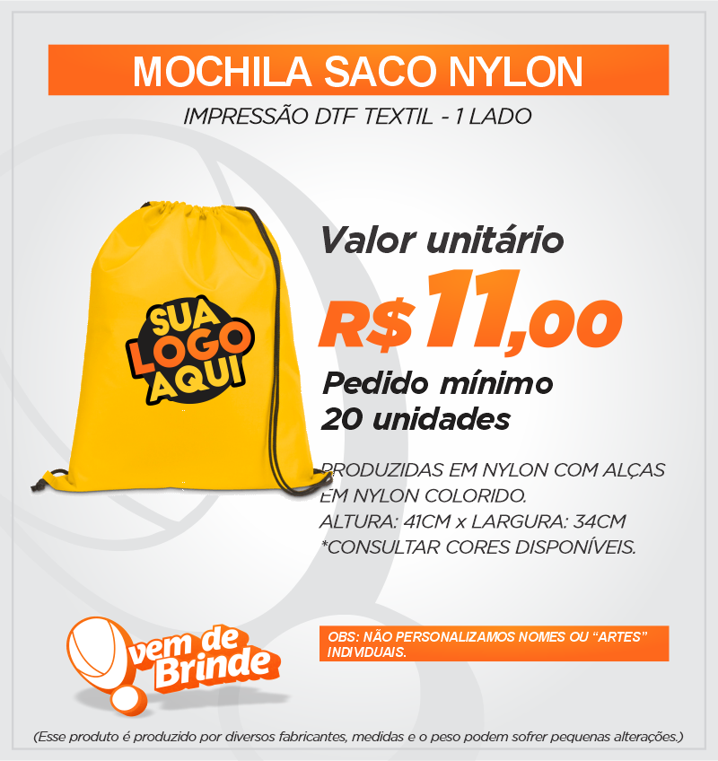 Mochila Saco Nylon