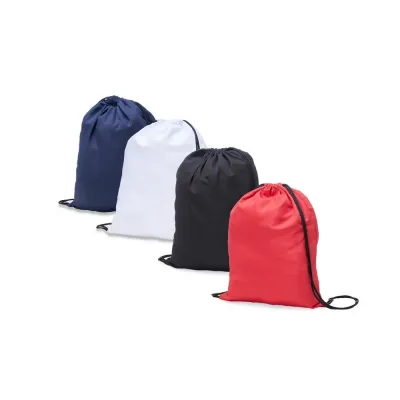 Mochila saco sublimática em microfibra de poliéster.