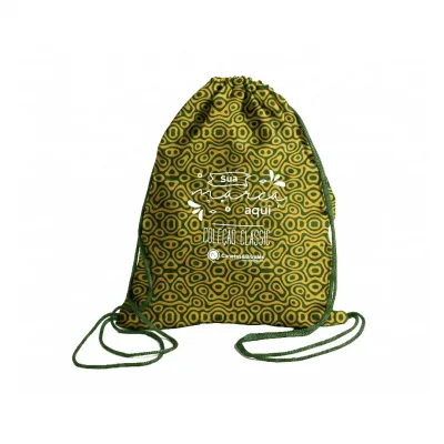 Mochila Saco Verde e Amarelo