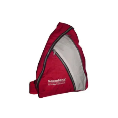 Mochila Transversal em Nylon Amassado Porta Celular Bolso Frontal