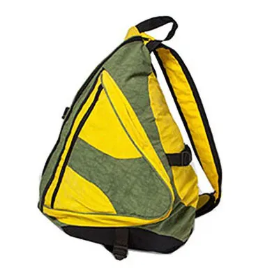 Mochila Transversal em Nylon Tactel Bolsos Frontais e Porta Celular Lateral Alca Regulavel em Vel