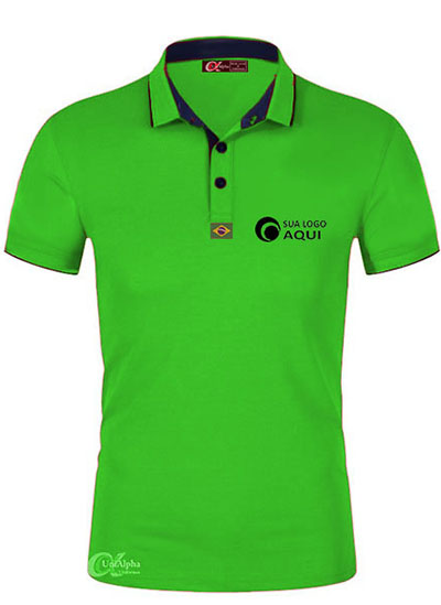 Modelo de camisa plus size gola polo para fardas e uniformes de empresas - Kit 10 pçs