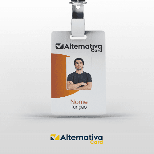 Modelo de crachá para Funcionário - Corel
