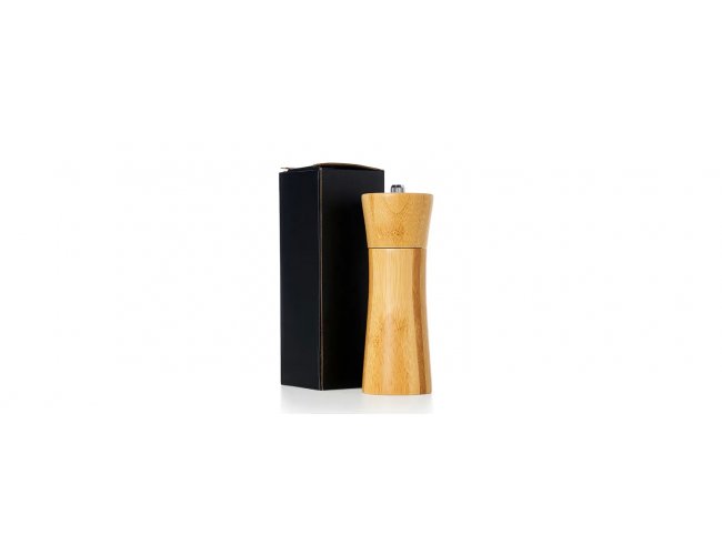 Moedor De Sal Grosso E Pimenta Em Bambu