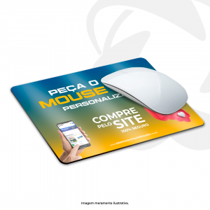 Mouse Pad 19x19cm 4x0 Base Borracha 3mm Corte Arrendondado