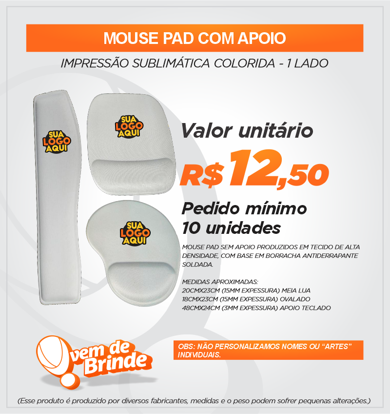 MOUSE PAD COM APOIO