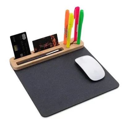 Mouse Pad Com Organizador de Canetas