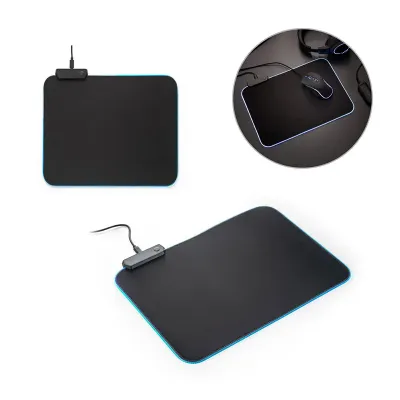 Mouse pad em poliéster com base antiderrapante em borracha