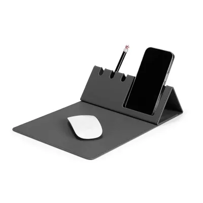 Mouse pad organizador de mesa - cinza