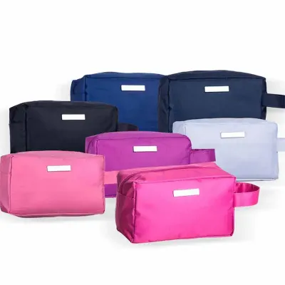 Necessaire Colorida Com Placa de Metal