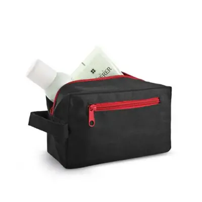 Necessaire Com Zipere Colorido Bolso Frontal