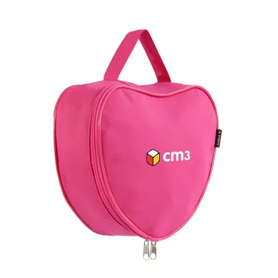 Necessaire Coracao Com Alca Poliester