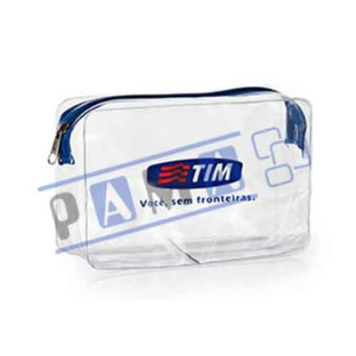 Necessaire Cristal Transparente Ziper Colorido