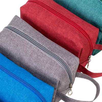 Necessaire de Nylon Colorido Estilo Jeans