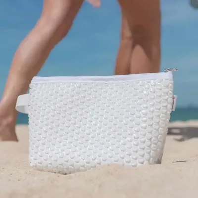 Necessaire de Plastico Bolha Colorido