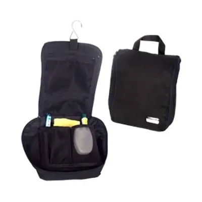 Necessaire de viagem com placa de metal gravado a laser