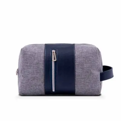 Necessaire em Linho Mais Couro Legitimo