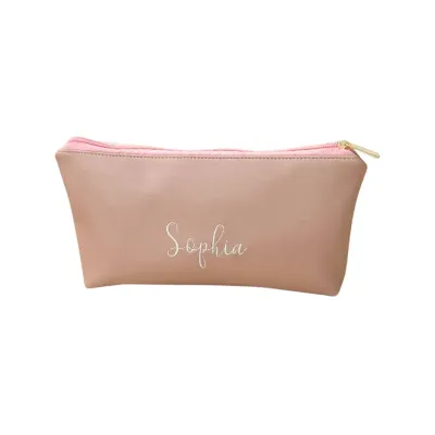 Necessaire em Linho ou Sintético Rosa