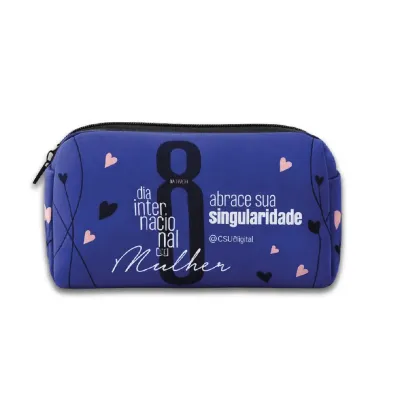 Necessaire em Neoprene ou Neoplex Azul