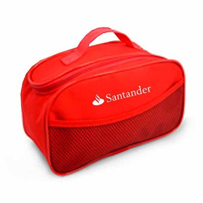 Necessaire em Nylon Com Bolso Telado Frontal
