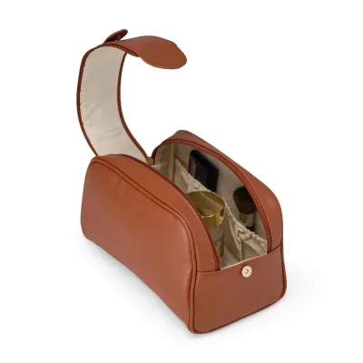 Necessaire em pu Com Abertura Dupla