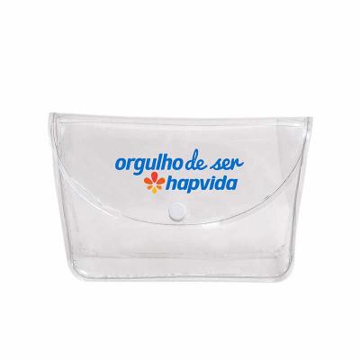 Necessaire laranja com Botão