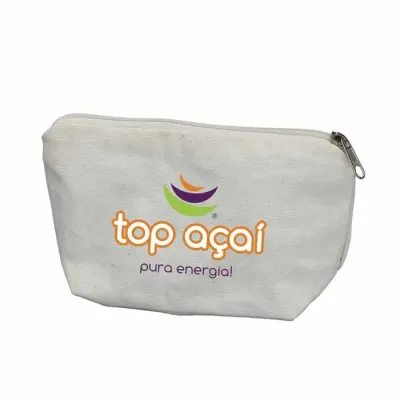 Necessaire Lona Cru ou Colorida Personalizada