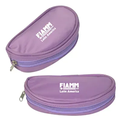 Necessaire Ovalada em Nylon 70 Com Ziper