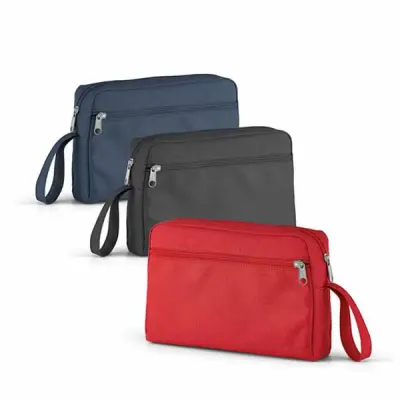 Necessaire Pequena Com Bolso Frontal de Ziper