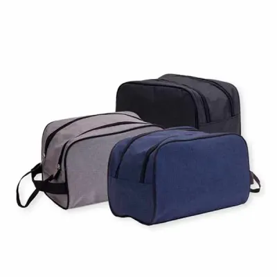 Necessaire Poliester Com Ziper Duplo